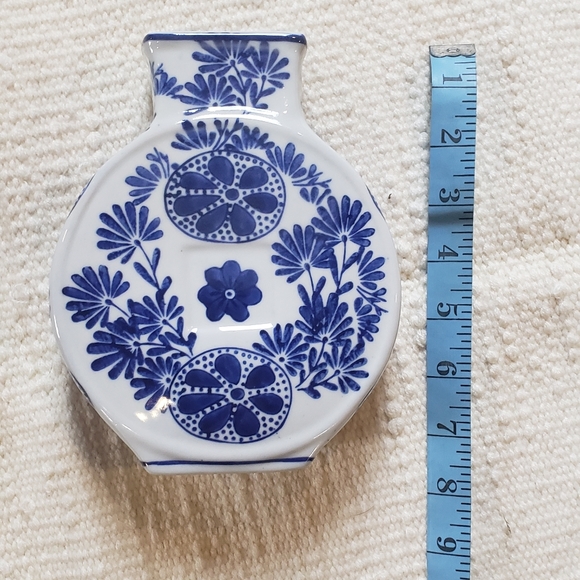 Blue Floral Ceramic Vase - Picture 5 of 8